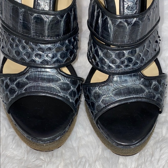 Alexandre Birman python leather open toe pumps 6 - Picture 6 of 9